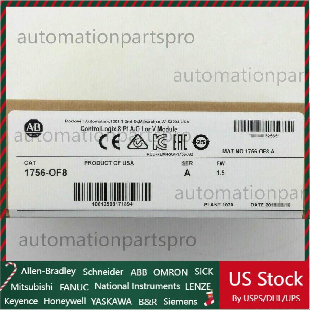 Factory Sealed AB 1756-OF8 SER A ControlLogix 8 Pt Output Module   US Free Tax