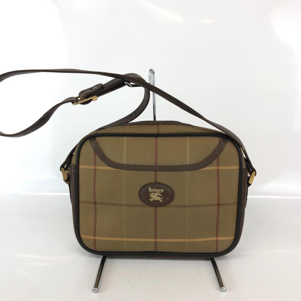 Burberry Shoulder Bag Nova Check Canvas khaki Authentic F1003292