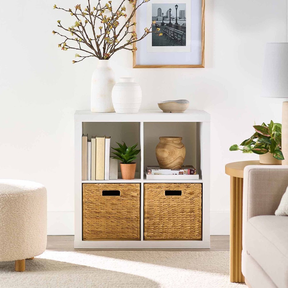 White 4-Cube Storage Organizer in MDF & Particle Board