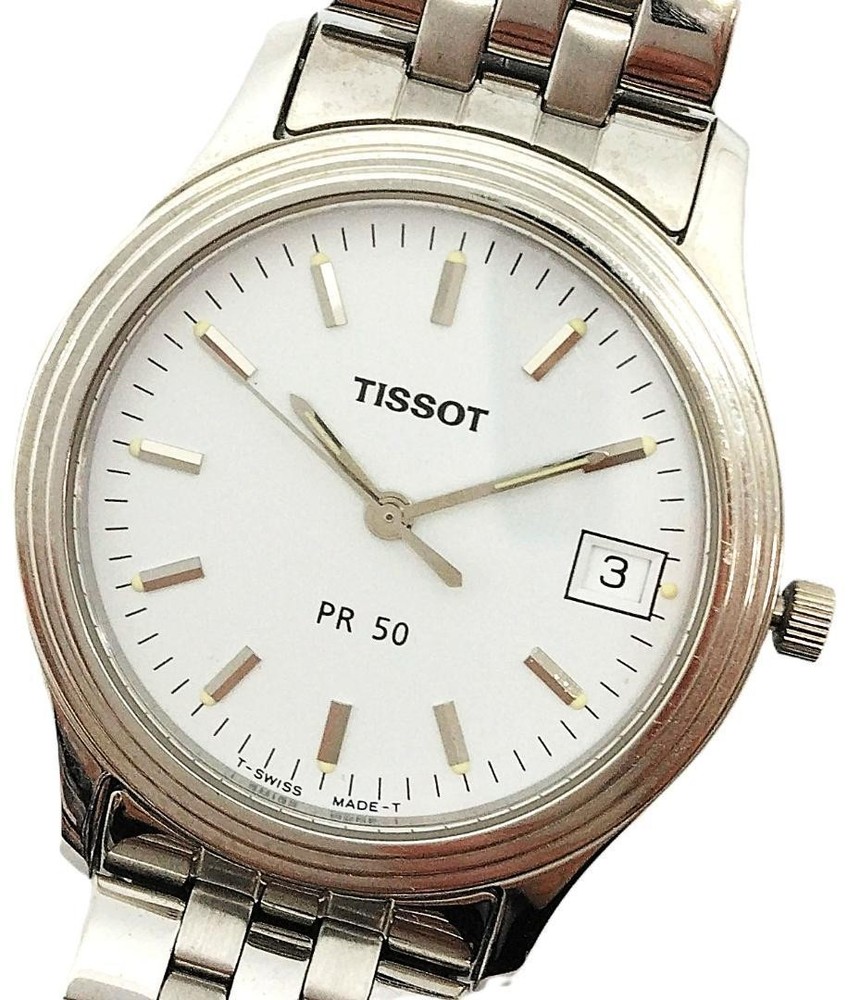 Tissot PR50 Date Mens Quartz Watch 25055 Preowned Fast Shipping