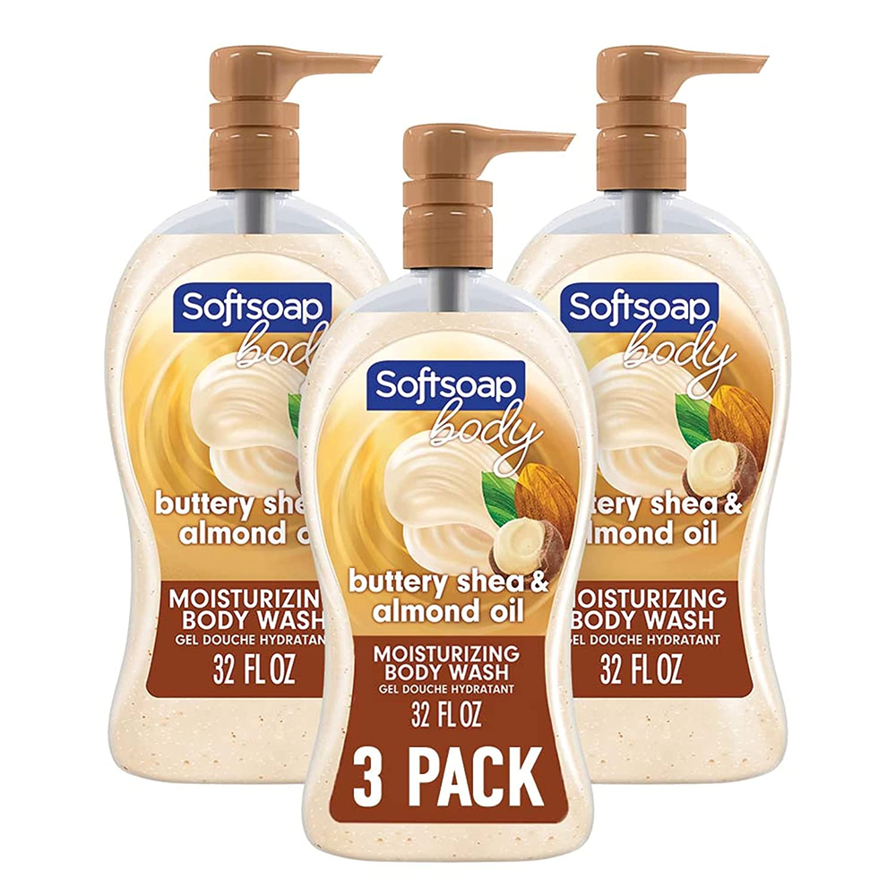 Moisturizing Body Wash, Shea & Almond Oil, 32 Ounce Pump, 32 Fl Oz, 3 Packs