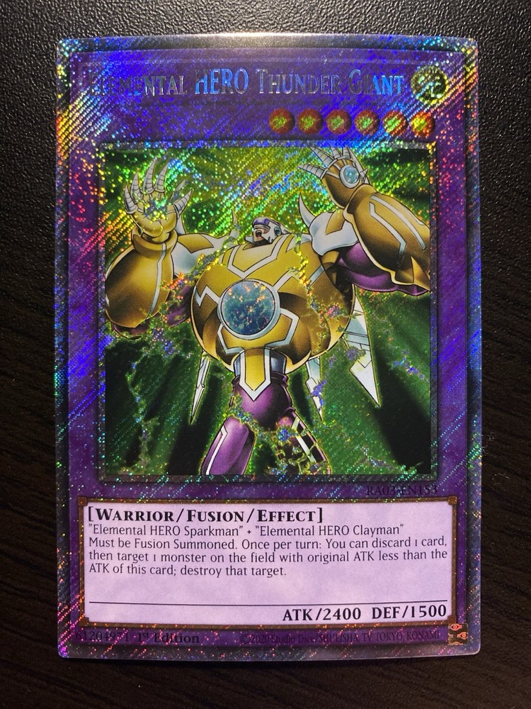 Elemental HERO Thunder Giant RA03-EN153 - 1st Ed - Platinum Secret Rare - NM!