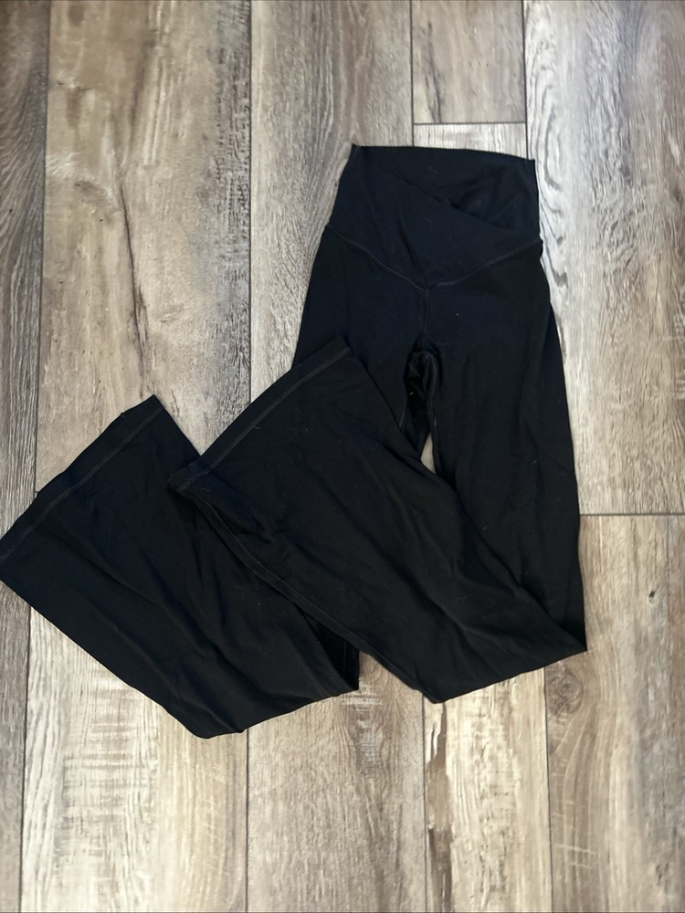 Aerie Offline Black High Rise Crossover Flared Leggings for Women Size XS