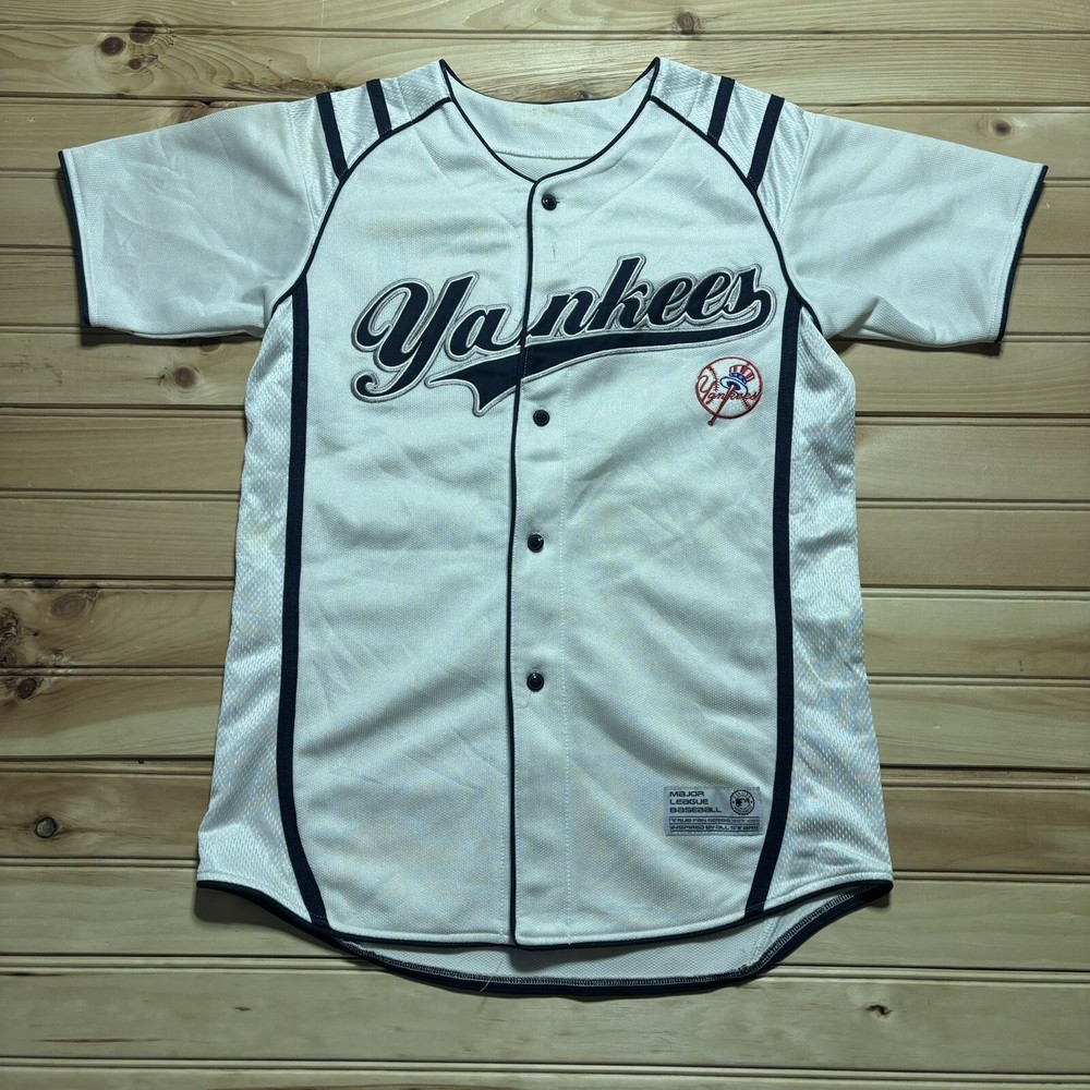 Vintage New York Yankees MLB Baseball Majestic Jersey Size S/M White
