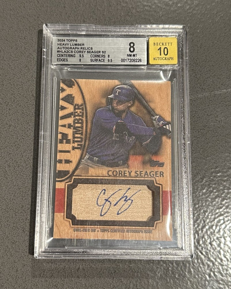Corey Seager - 2024 Topps Series 2 - Heavy Lumber Auto /25  - SSP Game Used Bat