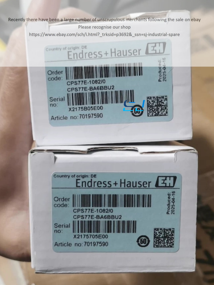 Brand new E+H Endress+Hauser CPS77E-BA6BBU2 Electrode CPS77E-BA6BBU2