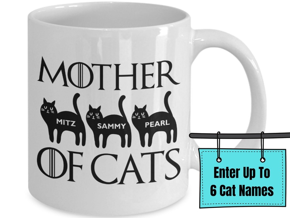 Mother Of Cats Personalized Cat Mom Custom Cat Mom Gifts