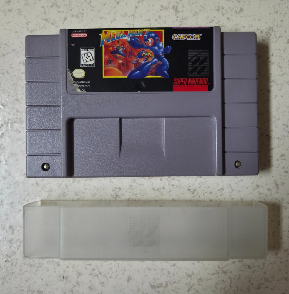 Mega Man 7  W Dust Sleeve Snes Game Very Rare! Authentic Tested Nintendo Capcom
