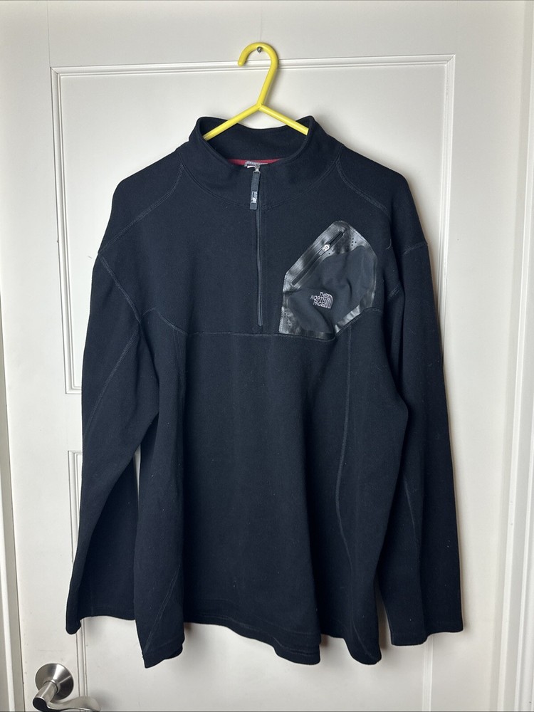 The North Face Black Fleece 1/4 Zip Pullover Men's Size XXL Like New