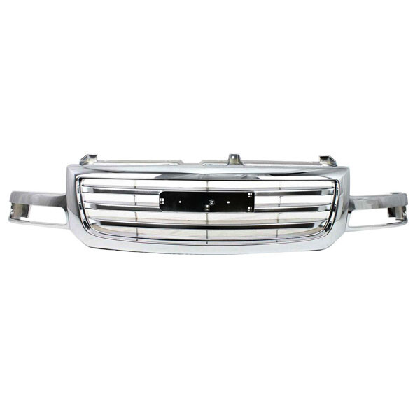 For 03-07 Sierra Pickup Truck Front Grille Grill Assembly Chrome Shell & Insert