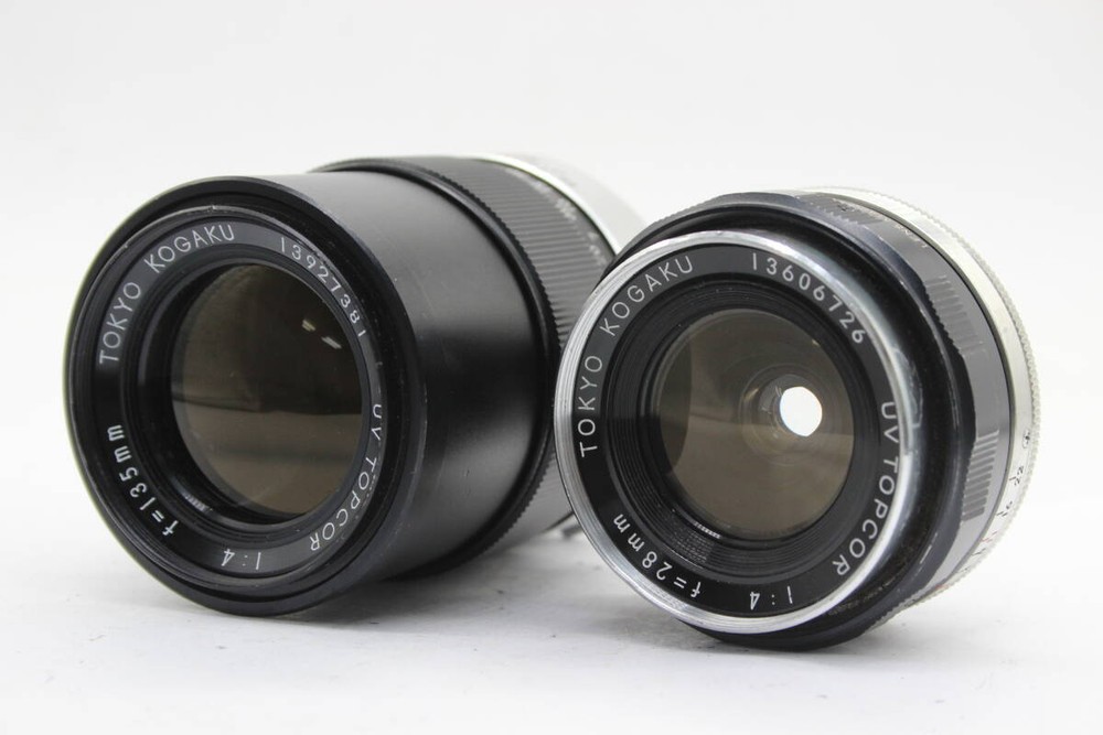 Tokyo Optical Uv Topcor 28Mm F4 Uvtopcor 135Mm Lens 2 Set V1016 from Japan