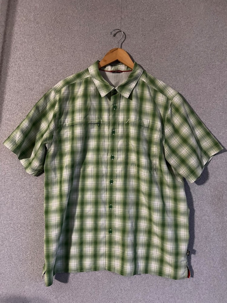 North Face Utility Performance Hiking Shirt Short Sleeve Button Up XL