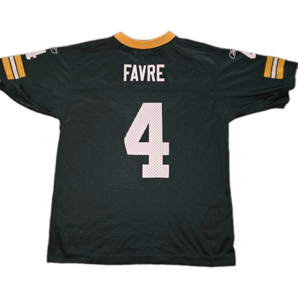 Reebok Brett Favre Green Bay Packers YOUTH Size L NFL Team Jersey