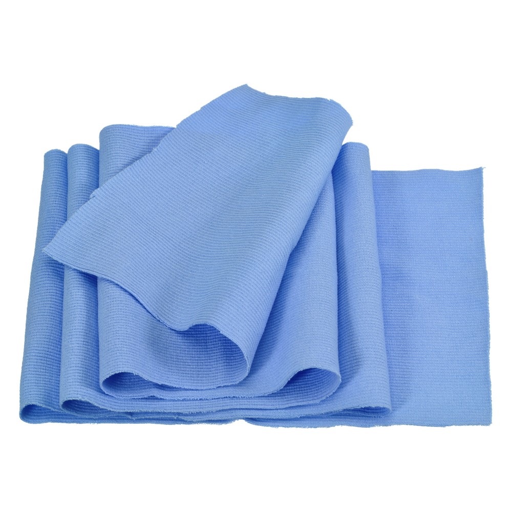 15cmx1m Elastic Cuff Ribbed Trim Cotton Fabric Knit Ribbed Stretch Band Sky Blue
