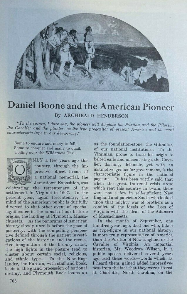 1920 Daniel Boone American Pioneers illustrated