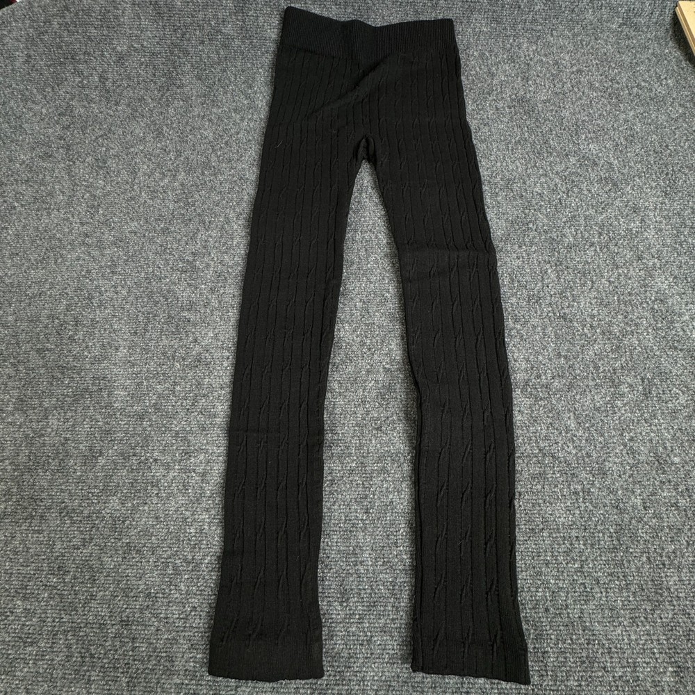 SWS Essentials Knit Leggings Sweater Black Size M/L Stretch