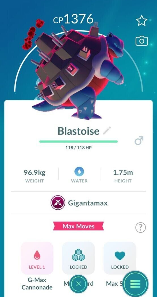 Gigantamax Blastoise for Trade - Non-Shiny