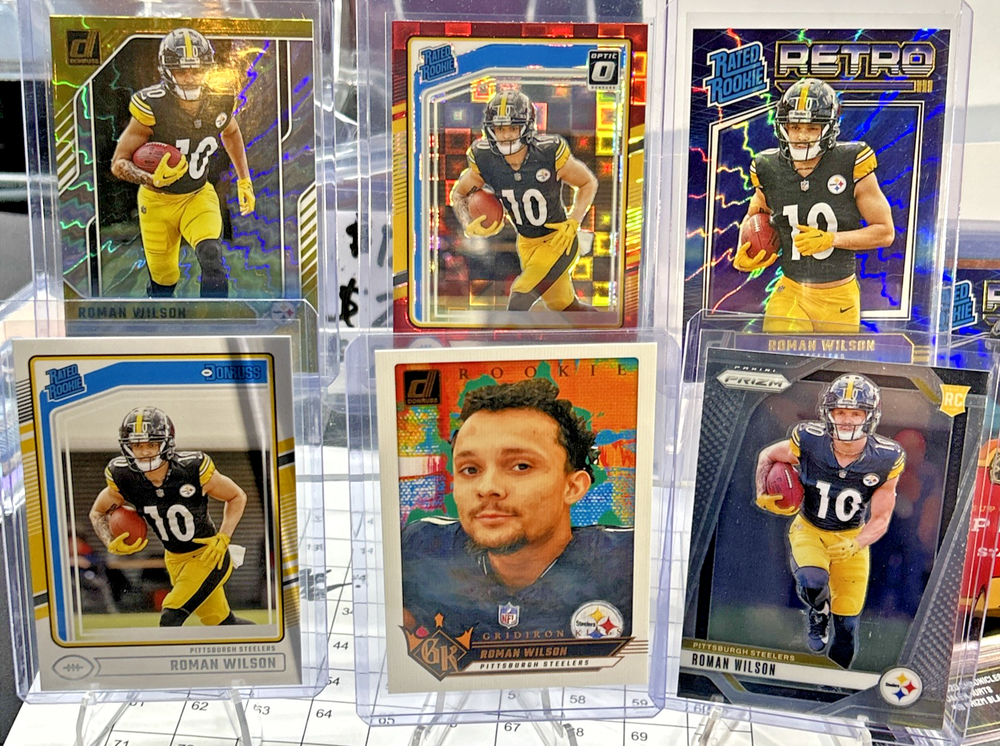 RC Lot: 6 Roman Wilson 2024 Donruss Optic Red Pandora Retro Rated Rookie Cards