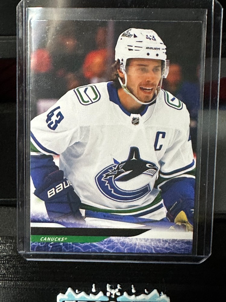 24-25 Upper Deck Series 1 Hockey NO FOIL MISPRINT Quinn Hughes  176 Canucks RARE