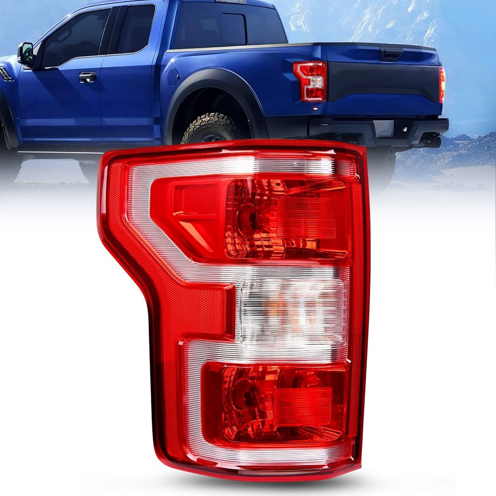 Nilight Driver Side Taillight Assembly for 2018 2019 2020 Ford F150 F-150 Red