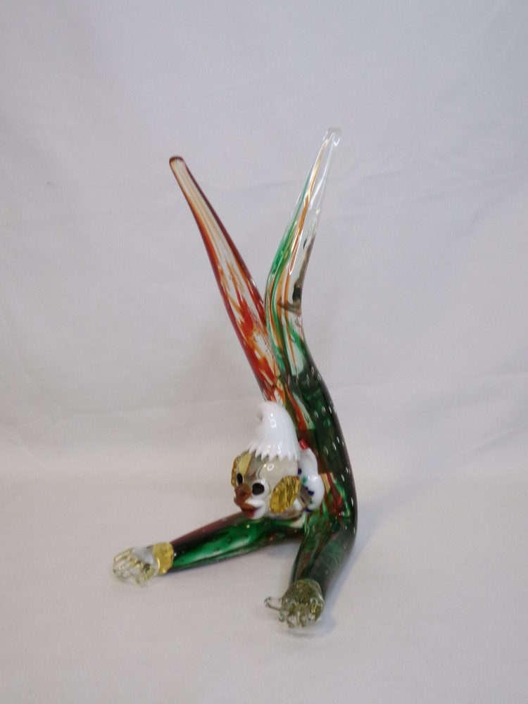 VTG Hand-Blown Murano Glass Clown Acrobat 9 Inch JICO Italy
