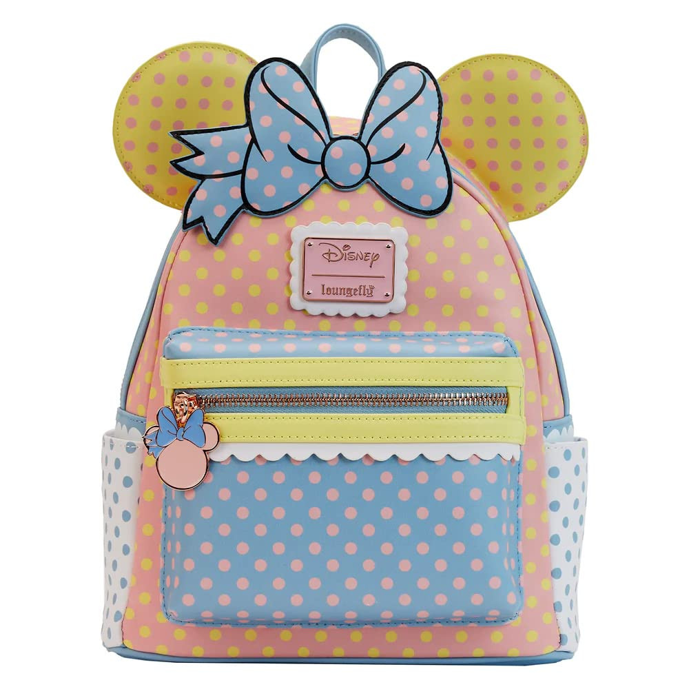 Disney Minnie Mouse Pastel Polka Dot Mini Backpack for Kids and Teens