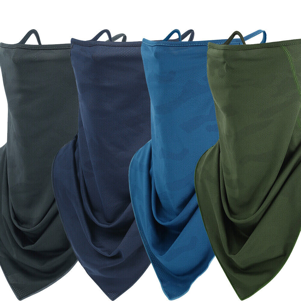 Balaclava Neck Gaiter with Ear Hangers for Men and Women - Half Face Mask Bandana Headwear  