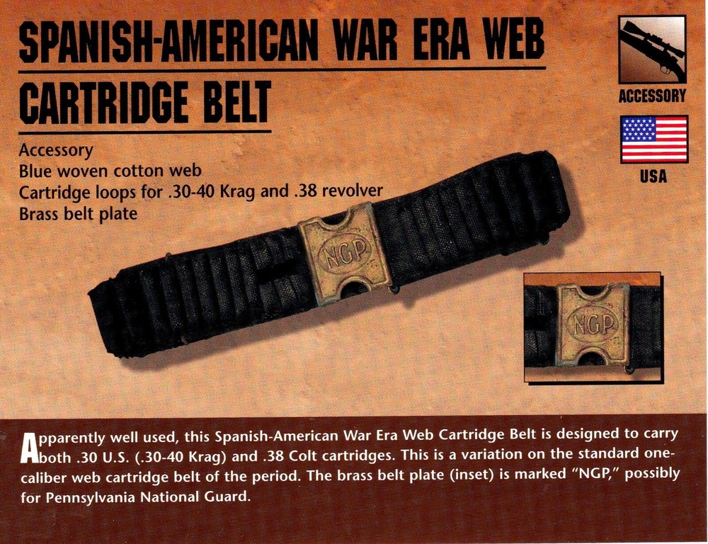 Spanish American War Era Web Cartridge Belt Classic Firearms Photo Card u