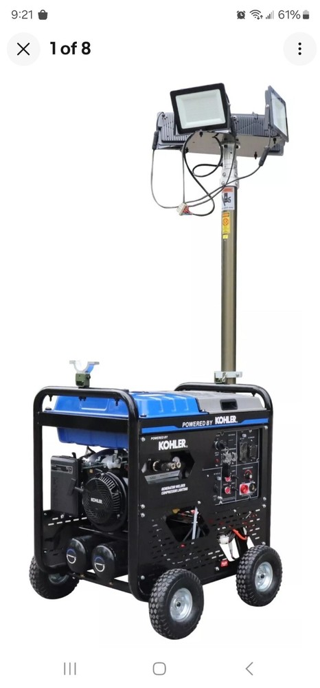 Kohler 4 In 1 Generator, Compressor, Welder, Light Tower.