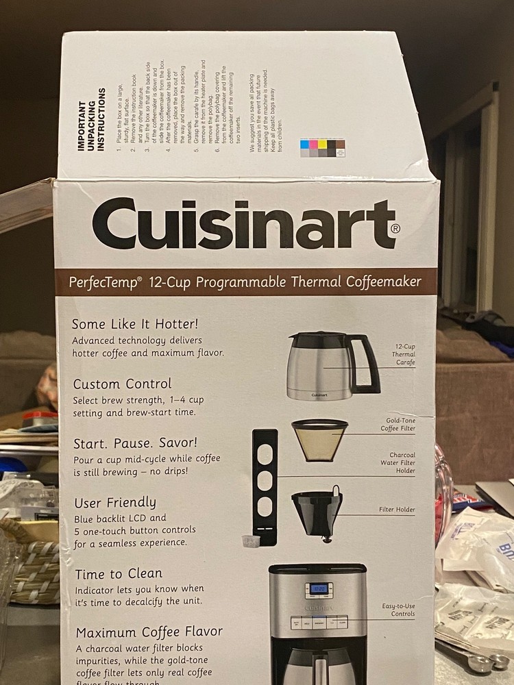 Cuisinart DCC-3850TG 12-Cup Programmable Thermal Coffeemaker - Silver