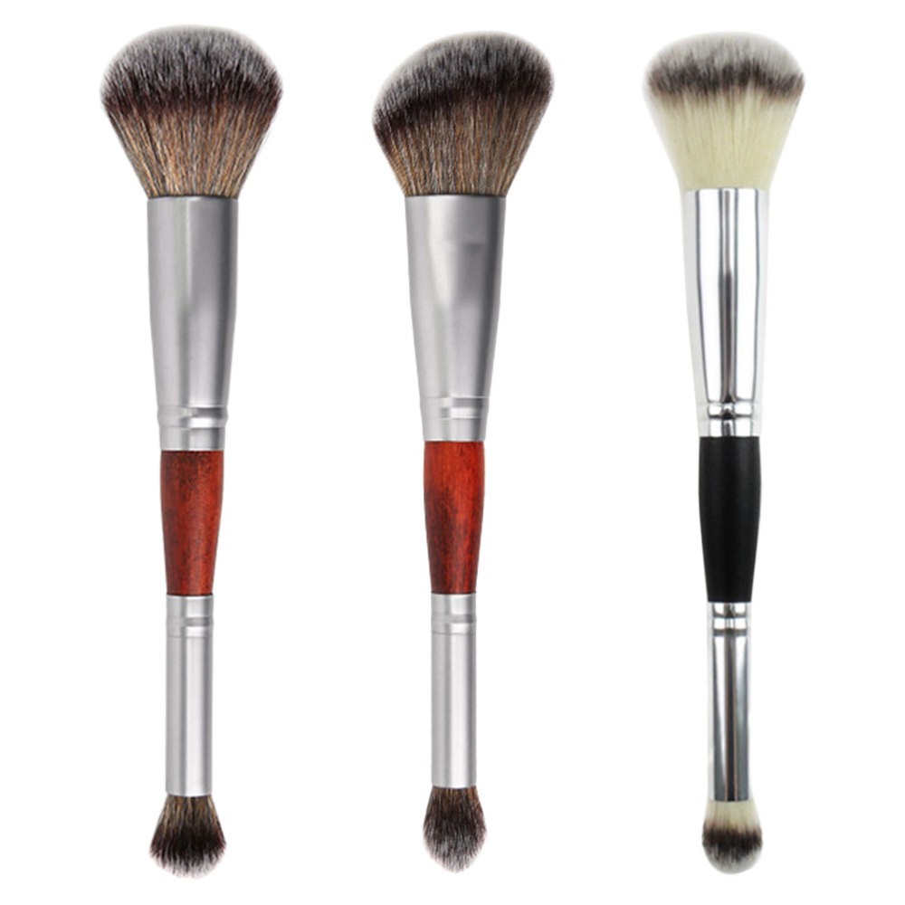3 Double-Ended Makeup Brushes for Eyeshadow & Cosmetics