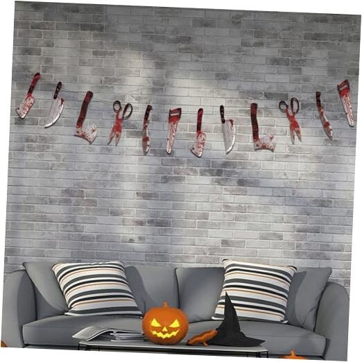 Halloween Trunk or Treat Banner - Red and White Party Decor