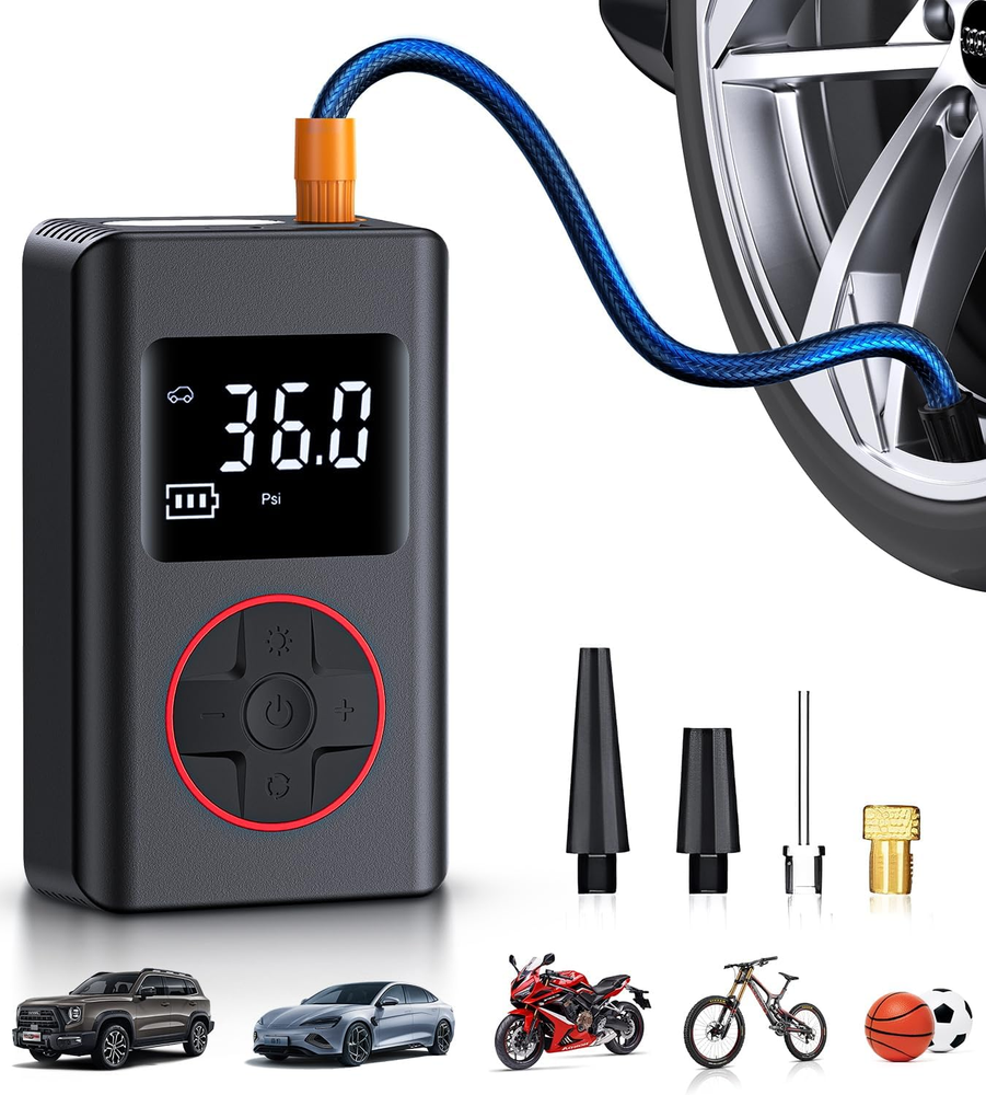 Tire Inflator Portable Air Compressor, Air Pump for Car, 150PSI Portable Tire In
