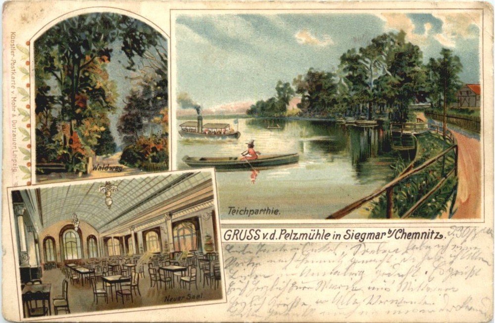 Greetings from the fur mill near Siegmar-litho Chemnitz-723996