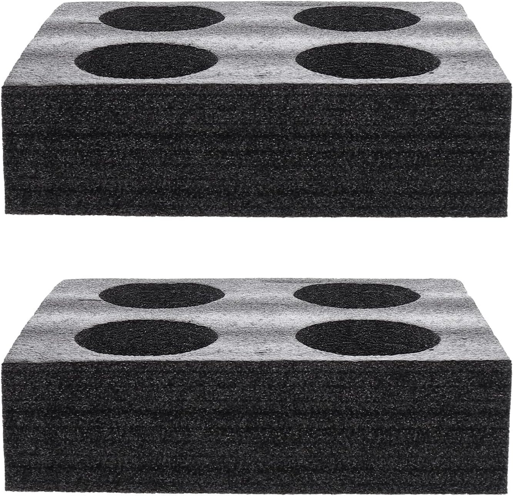 2Pcs Cup Carrier Tray Foam Drink Carrier Holder Trays Coffee Cup Fixing Tray Bla