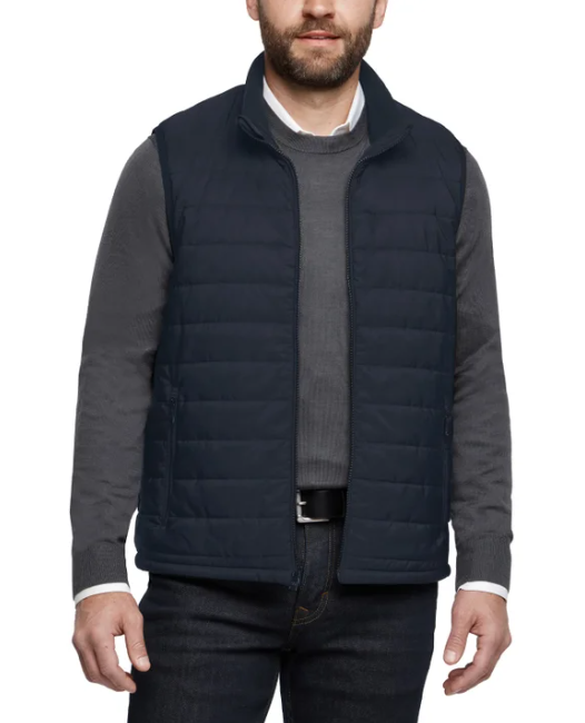 Banana Republic Men's Quilted Full Zip Vest Blue Size XXL