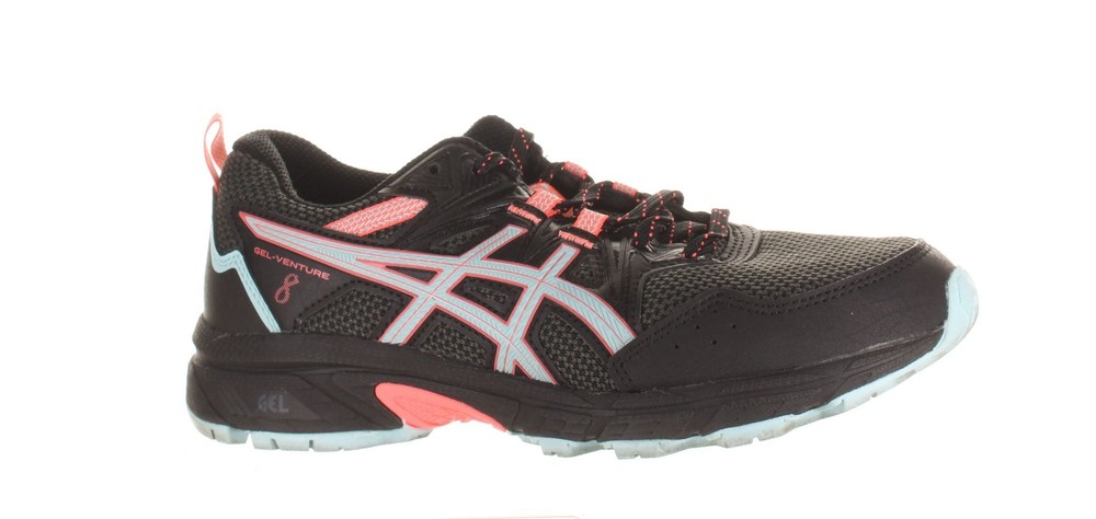 ASICS Womens Gel Venture 8 Black Hiking Shoes Size 6 (7781859)