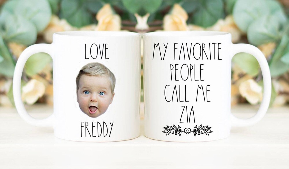 My Favorite People Call Me Zia Coffee Mug Custom Face Mug Personalized With