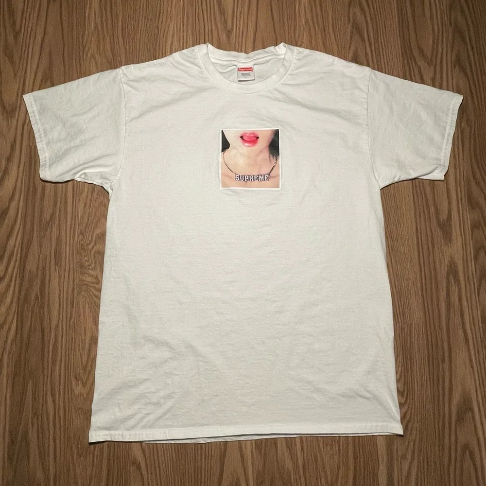 Supreme Necklace T Shirt White Size L Large Beautiful Condition