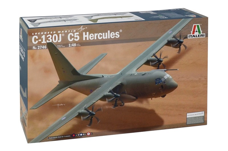Italeri 2746 Lockheed-Martin C-130J C5 Hercules 1/48 Scale Plastic Model Kit