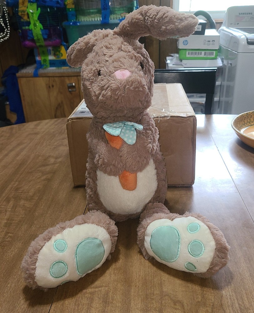 Animal Landventure Plush Bunny Rabbit W/Carrot 2018 Soft Floppy 25