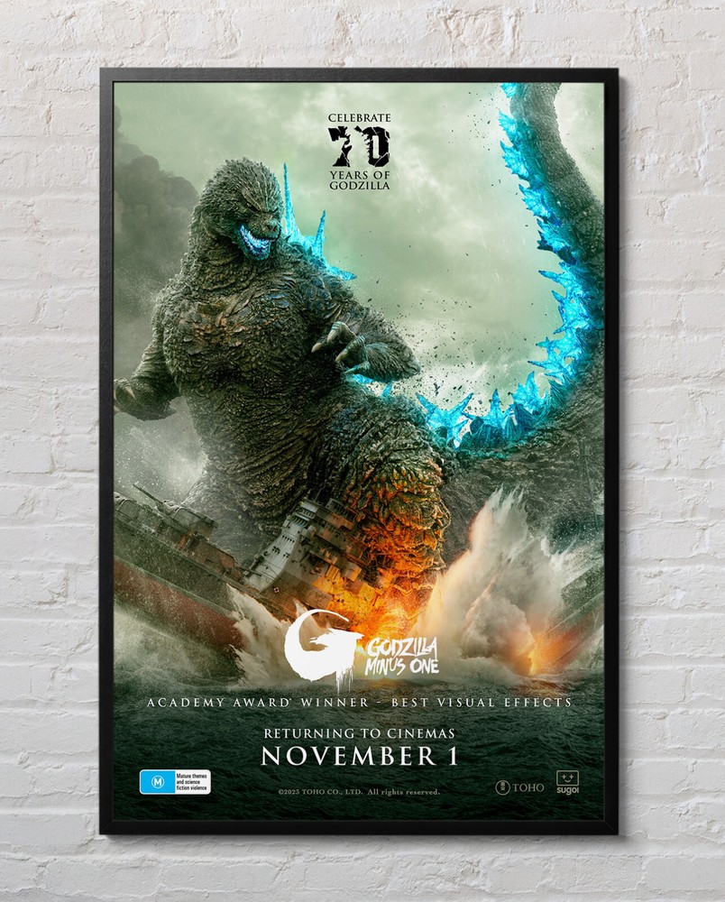 Movie Poster Godzilla Minus One 2023 24x36 inch Glossy M23224
