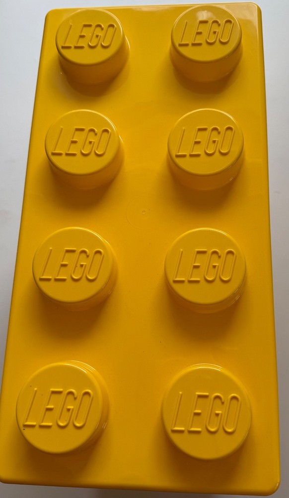 LEGO Storage Brick Case 8 Stud Large Yellow Container Plastic Bin Box 3.5lb Misc