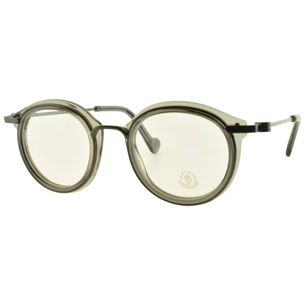 NEW!! MONCLER ML 5007 020 45-21-145 Grey Round Full Rim Unisex Optical Frame