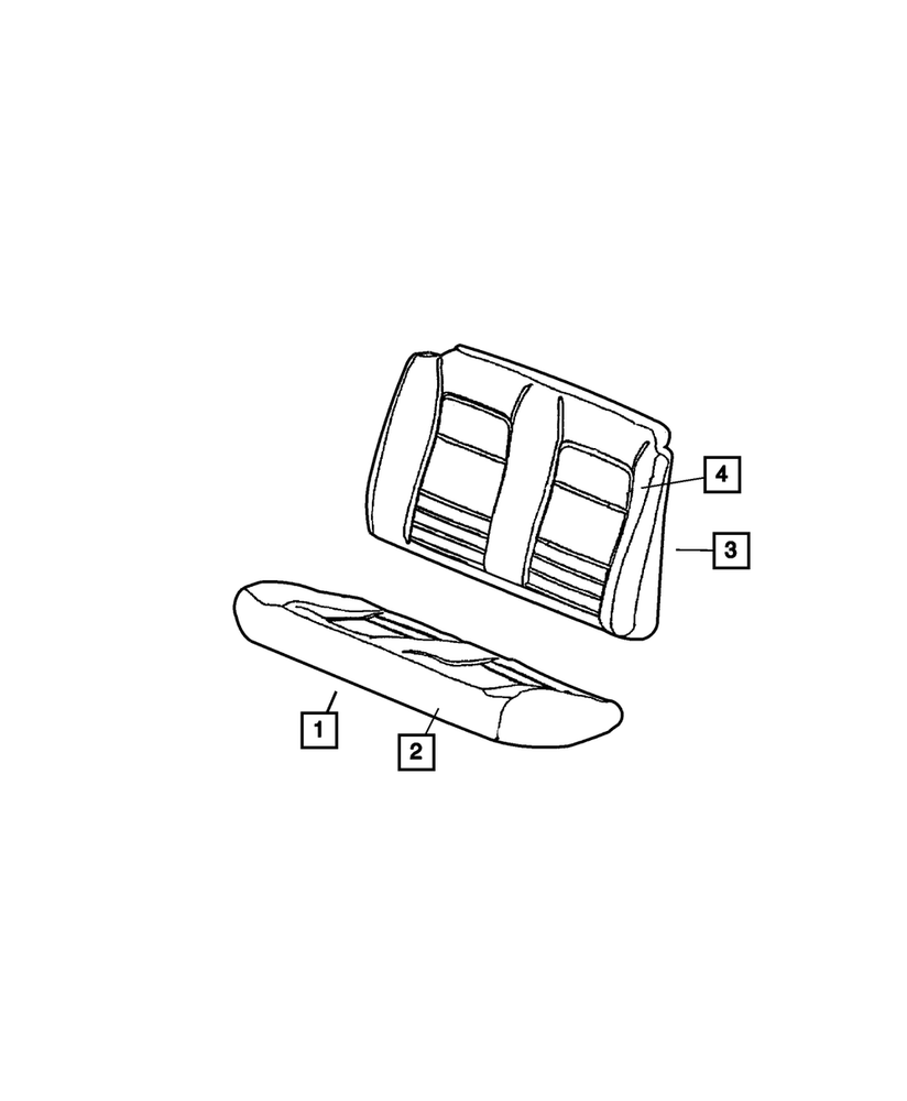 Funda Cojín Asiento Trasero Mopar Original ZF191L2AA
