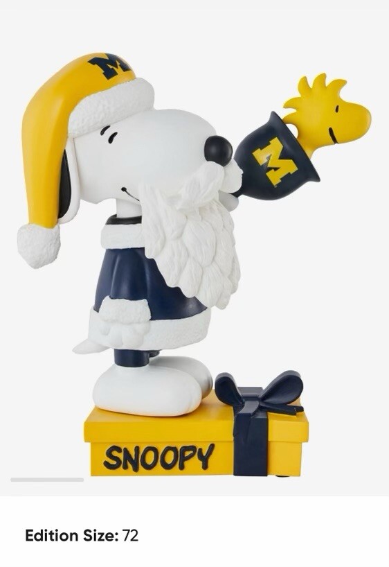 Michigan wolverine’s- snoopy bobble head- New In Box