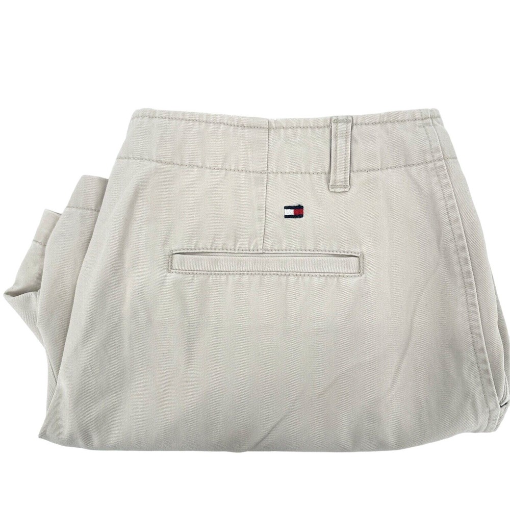 Tommy Hilfiger Womens Light Khaki Chino Shorts Size 14 Coastal Cotton Classic
