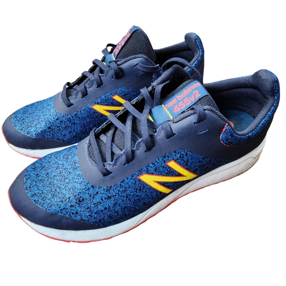 New Balance Shoes 455 V2 Boys Size 7 Running Sneaker Athletic Blue