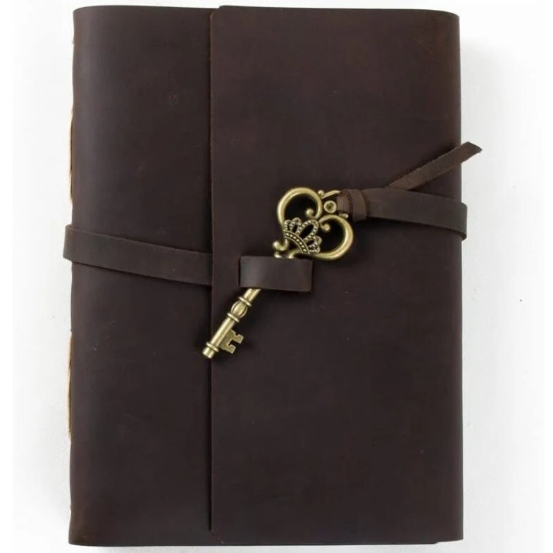 Vintage Leather Journal with Key Lock – 7