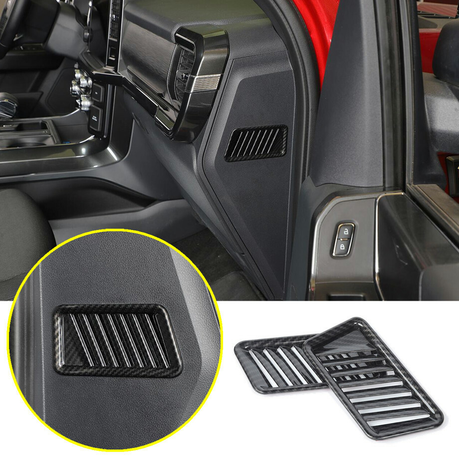 For 2021-2022 Ford F150 F-150 Carbon Fiber Side Front Air Outlet Vent Cover Trim